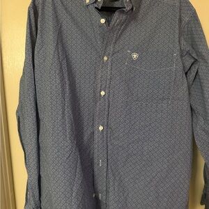 Ariat Men's Blue Diamond Pattern Shirt